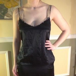 Black slip dress